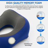 W.S. Sells Travel Neck Pillows for Airplanes - Pure Memory Foam with Ergonomic Design