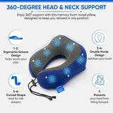 W.S. Sells Travel Neck Pillows for Airplanes - Pure Memory Foam with Ergonomic Design