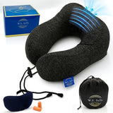 W.S. Sells Travel Neck Pillows for Airplanes - Pure Memory Foam with Ergonomic Design