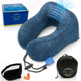 W.S. Sells Travel Neck Pillows for Airplanes - Pure Memory Foam with Ergonomic Design
