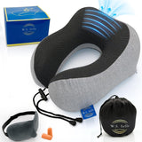 W.S. Sells Travel Neck Pillows for Airplanes - Pure Memory Foam with Ergonomic Design
